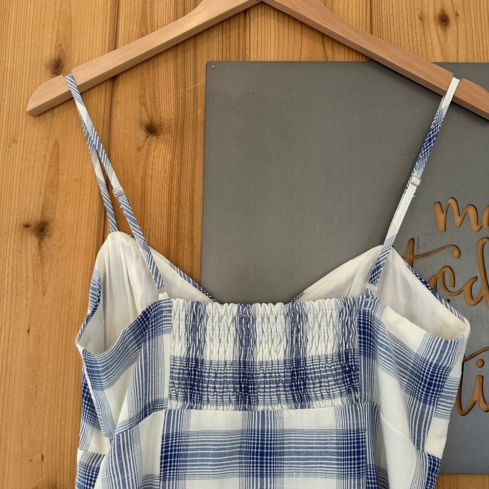 Lulus Keep on Charming Plaid Button-Front Midi Dress Size Small - Picture 9 of 12
